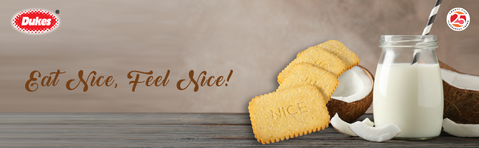 Dukes Nice Sugar Sprinkled Coconut Biscuits 150 G