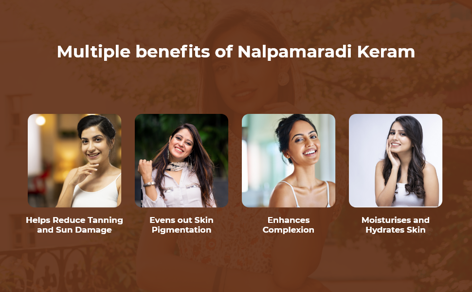 Kerala Ayurveda Nalpamaradi Keram 200ml | Face & Body Oil | Detan Oil | For All Skin Types| Suitable for All Skin Types | Removes Tan and Dark Spots | Heals Skin