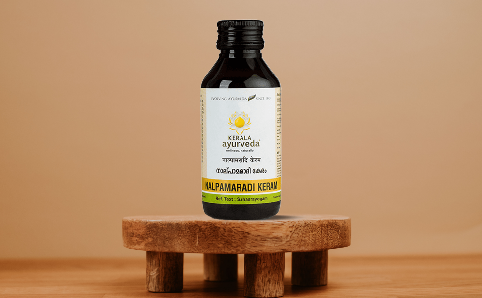 Kerala Ayurveda Nalpamaradi Keram 200ml | Face & Body Oil | Detan Oil | For All Skin Types| Suitable for All Skin Types | Removes Tan and Dark Spots | Heals Skin