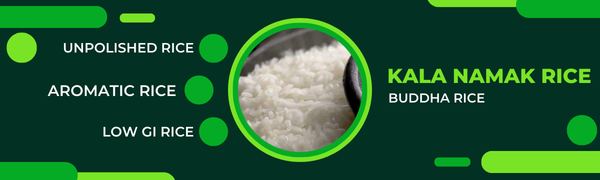 Pitaamah Kala Namak Rice | 1kg | Aromatic Rice | Traditionally Milled (Unpolished) | Diabetic Friendly | High in Zinc and Iron
