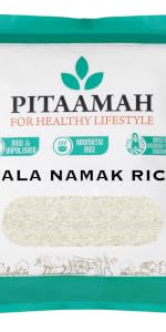 Pitaamah Kala Namak Rice | 1kg | Aromatic Rice | Traditionally Milled (Unpolished) | Diabetic Friendly | High in Zinc and Iron