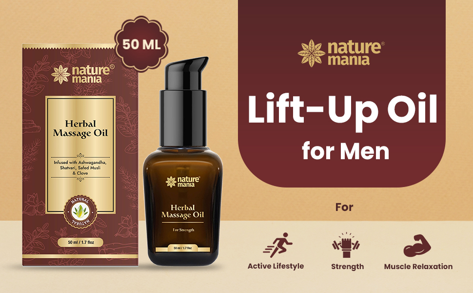 Nature's Maniaa Extra Lift-Up Massage Oil for Men - 50ml
