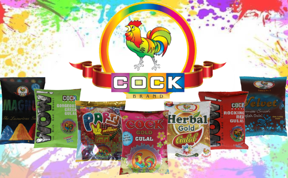 Makhmal Holi Gulal (Red) by Cock 80Gm