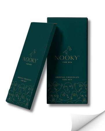 Nooky Mini Bites (20g) & Satin Blindfold with 1 Handcuff (3-in-1) Combo | 2 Dark Chocolates per Pack | FREE Saucy Scratch Card | Vegan, Gluten-Free Treat | Ideal Gift for Couples, Men & Women