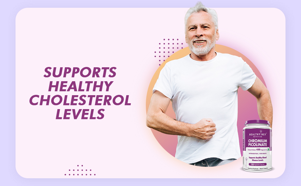 HealthyHey Nutrition Chromium Picolinate -Support Glucose Metabolism (High Absorption) 120 Capsules, Non-GMO, Gluten Free