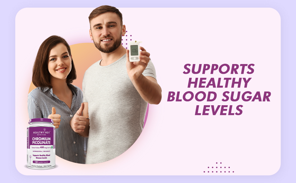 HealthyHey Nutrition Chromium Picolinate -Support Glucose Metabolism (High Absorption) 120 Capsules, Non-GMO, Gluten Free