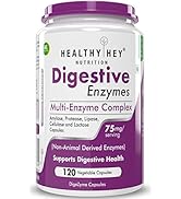 HealthyHey Nutrition Digestive Enzymes Capsules - Amylase, Lipase, Protease, Multi-Enzyme Complex Tablet - 120 Vegetable Capsules