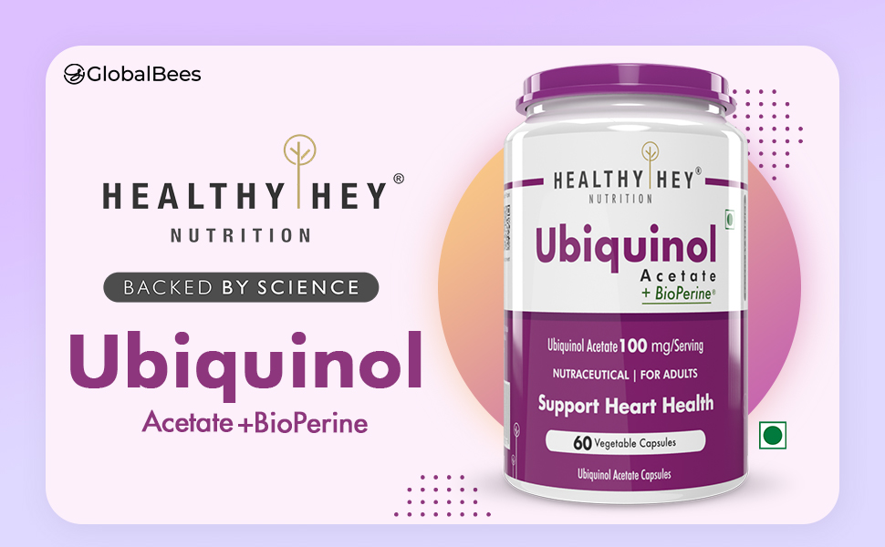 HealthyHey Nutrition Ubiquinol - Acetate - (60 Veg Capsules)