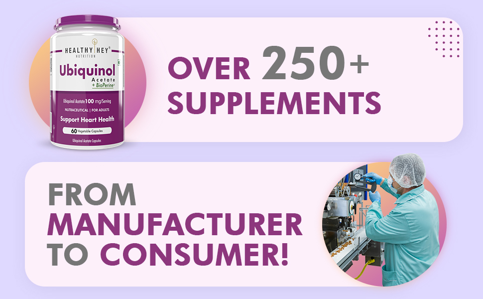 HealthyHey Nutrition Ubiquinol - Acetate - (60 Veg Capsules)