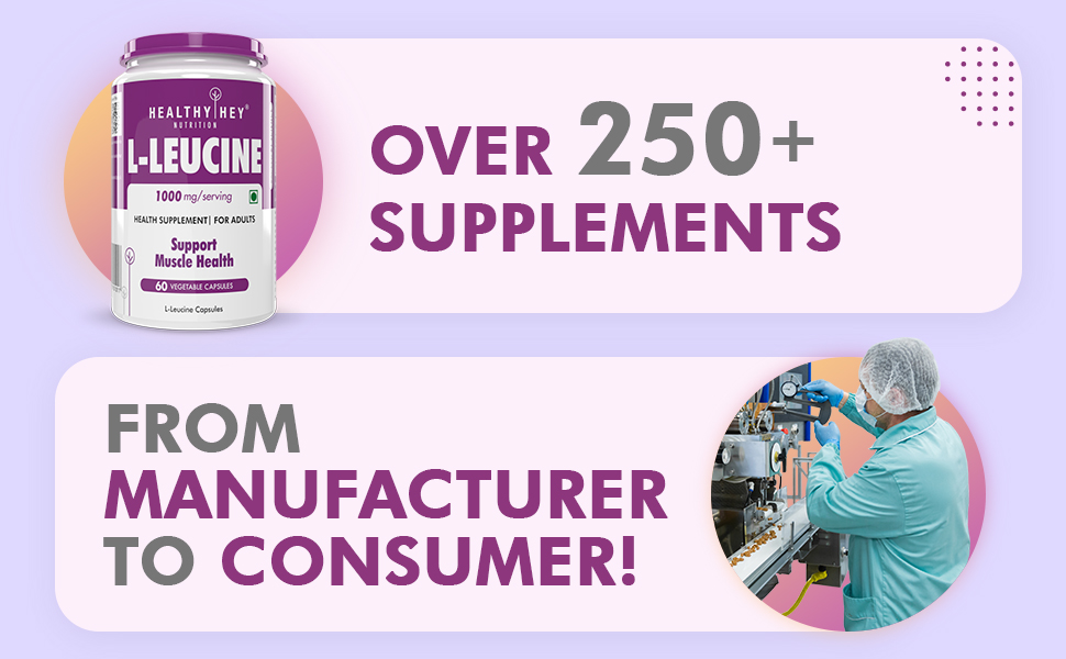 HealthyHey Nutrition L-Leucine 60 Capsules
