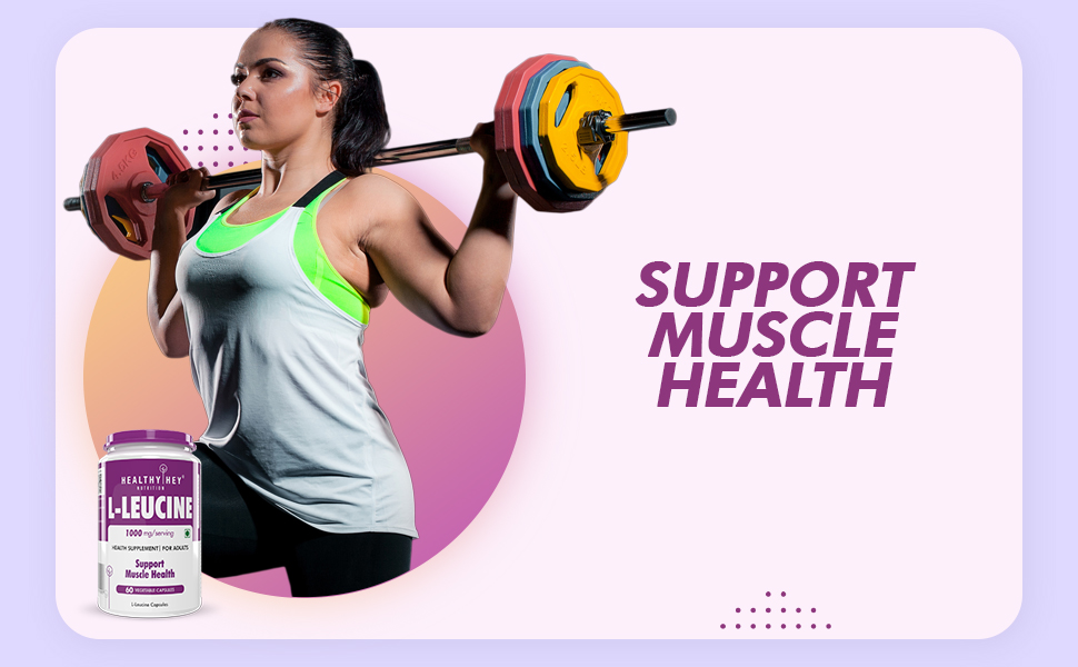 HealthyHey Nutrition L-Leucine 60 Capsules