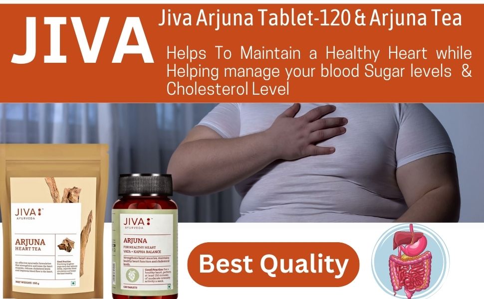 Jiva Arjuna Tablets 500mg Promotes Heart Health | Manages Cholesterol Level - 60 Tablet (Pack of 2)