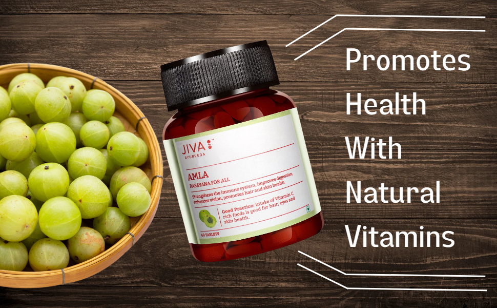 Jiva Amla Tablets 500mg 240 Tablets | 100% Herbs Used, Rich In Vitamin C | Rich In Antioxidants | Improves Digestion | Enhances Vision - 120 Tablet (Pack of 2)