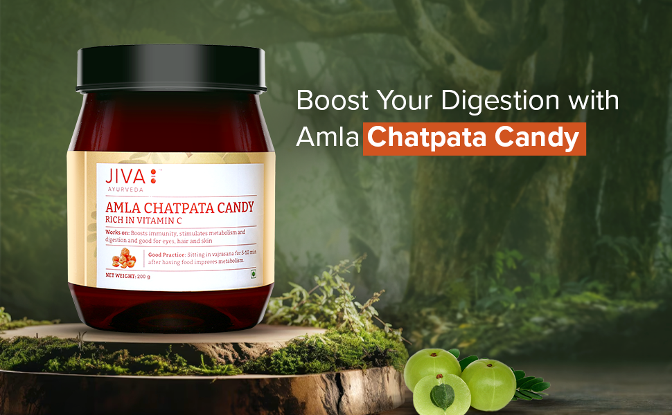 Jiva Amla Chatpata Candy 400gm | Rich In Dietary Fibres & Vitamin C, Boosts Immunity, Supports Healthy Digestion (Pack Of 2)