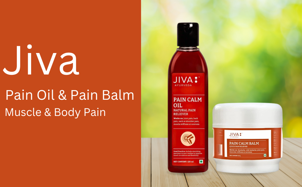 Jiva Pain Calm Oil 120 ml | Blend Of 5 Ayurvedic Oils | Relieves Knee, Legs, Shoulder, Muscle & Joint Pain | Controls Swelling And Joint Inflammation | 100% Natural (Pack Of 2)
