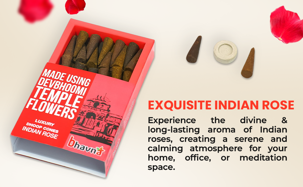 PHOOL LUXURY INCENSE Ayodhya Incense Cones-Soumya Chandan Fragrance|Special Pooja Pack Flowers Offered At Ayodhya Temples|Pack Of 40 Dhoop Cones|No Charcoal&Chemical|Free Dhoop Stand Inside