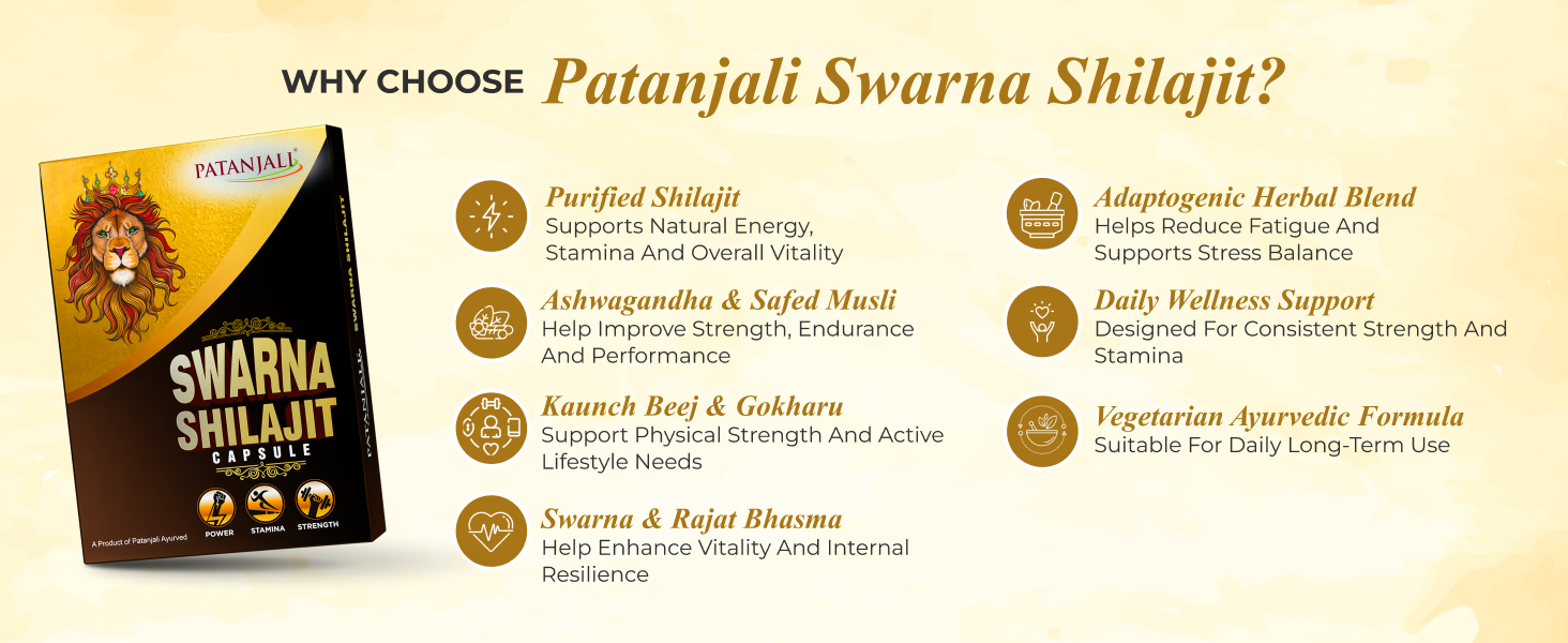 Patanjali Swarna Shilajit - 10 Capsules