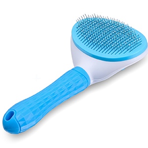 Depets Self Cleaning Slicker Brush, Pet Grooming Shedding Brush for Dogs and Cats - Easy to Remove Loose Undercoat, Pet Massaging Tool Suitable for Pets with Long or Short Hair Color May Vary