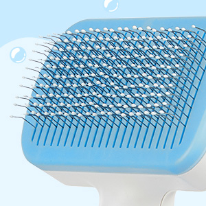 Amazon Basics Self Cleaning Slicker Pet Grooming Brush | Pet Cleaning Tool Suitable for All Pets | Rectangular Shape