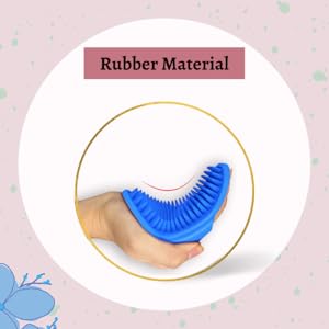 Foodie Puppies Pet Massage Rubber Bath Glove for Dogs, Cats, Rabbit, & Hamster | Grooming Shampoo Washing Soothing Bristles Hand Brush Comb - 1 Piece (Soothing Glove)