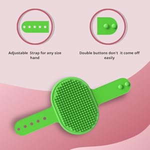 Foodie Puppies Pet Massage Rubber Bath Glove for Dogs, Cats, Rabbit, & Hamster | Grooming Shampoo Washing Soothing Bristles Hand Brush Comb - 1 Piece (Soothing Glove)