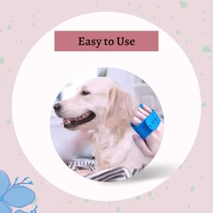 Foodie Puppies Pet Massage Rubber Bath Glove for Dogs, Cats, Rabbit, & Hamster | Grooming Shampoo Washing Soothing Bristles Hand Brush Comb - 1 Piece (Soothing Glove)