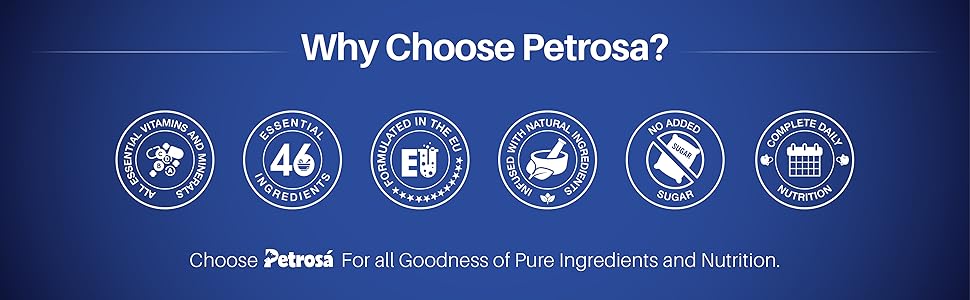 Petrosa Large Breed Adult Dog Food (15 Months & Above), Complete Daily Nutrition with High Protein, DHA & Prebiotics, Supports Joint Health, Digestion & Energy – 1 Kg