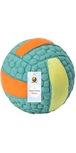 Foodie Puppies Latex Rubber Squeaky Dog Chew Ball Toy - (Claw Ball, Small) Durable and Safe Fetch Teething Dog Toy for Puppies and Small to Medium Dogs, Paw Design Helps to Clean Teeth (Diameter, 6cm)