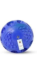 Foodie Puppies Latex Rubber Squeaky Dog Chew Ball Toy - (Claw Ball, Small) Durable and Safe Fetch Teething Dog Toy for Puppies and Small to Medium Dogs, Paw Design Helps to Clean Teeth (Diameter, 6cm)