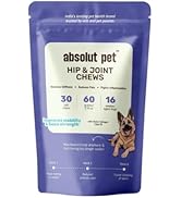 Absolut Pet Hip and Joint-Supplements for Dogs Chews That Improve Mobility & Bone Strength with Glucosamine, Chondroitin & Collagen (30 Chews)