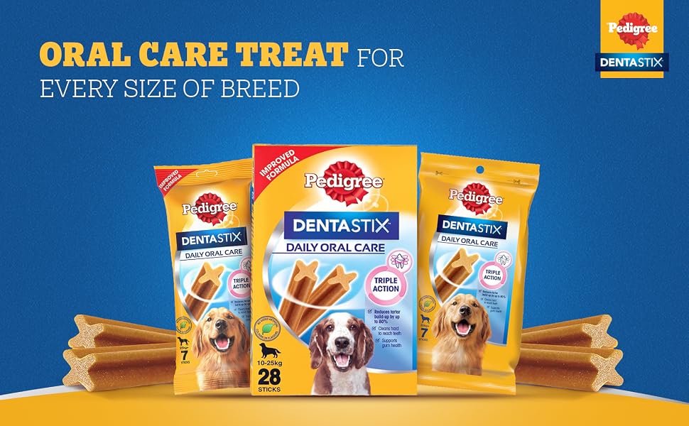 Pedigree Dentastix Oral Care Dog Treat, Adult Small Breed (5-10 kg), 440 g, Recommended by Vets, Supports Gum Health, Reduces Risk of Gum diseases