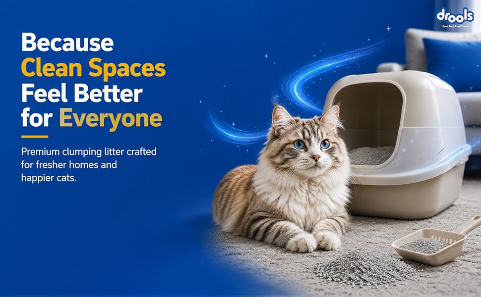 Drools Cat Litter for Multiple Breeds 5kg | Lavender | Pet & People Friendly | Long Lasting | Super Absorbent