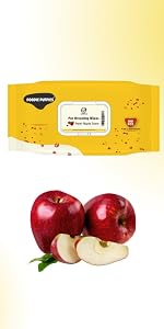 Foodie Puppies Anti-Bacterial 200 Pulls Pet Wet Wipes (Fresh Apple) - 100 Wipes (Pack of 2) | Grooming Wipes for Dogs, Puppies, Cats, Rabbits & Small Animals | SLS Free, Paraben Free & Cruelty Free