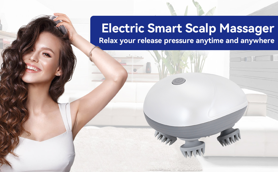 Electric Head,Scalp Massager | Advance Red Light Therapy for Boost Growth Fall Control Therapy | Massage for Growth,Deep Clean & Stress Relaxation