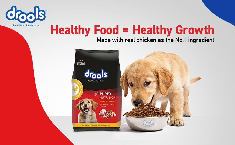 Drools Puppy Dry Dog Food 1.2Kg Pack | Chicken and Egg Flavour | Optimal Growth | Healthy Coat & Skin | Strong Immune System | Enhanced Palatability