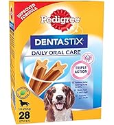 Pedigree Dentastix Oral Care Dog Treat, Adult Medium Breed (10-25 kg), 720 g, Recommended by Vets, Supports Gum Health, Reduces Risk of Gum diseases