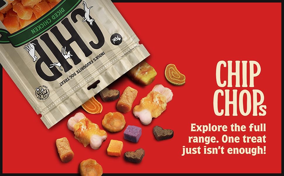 Chip Chops Diced Chicken Dog Treats High Protein Low Fat Healthy Dog Snacks Easily Digestible Nutritious Chicken Treats for All Breeds and Ages Training Reward Dog Food Supplement 70g Pack