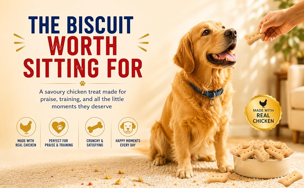 Purepet Dog Treats Biscuits 455g Pack | Real Chicken flavour | Active behaviour | Oral Health | Training and Behaviour | Healthy Immune System