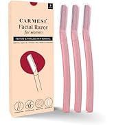 Carmesi Reusable Face Razor for Women Facial Hair- 3 Razors | Instant & Painless Hair Removal | For Eyebrows, Upper Lip, Forehead, Peach Fuzz, Chin and Sideburns | Dermaplaning Tool