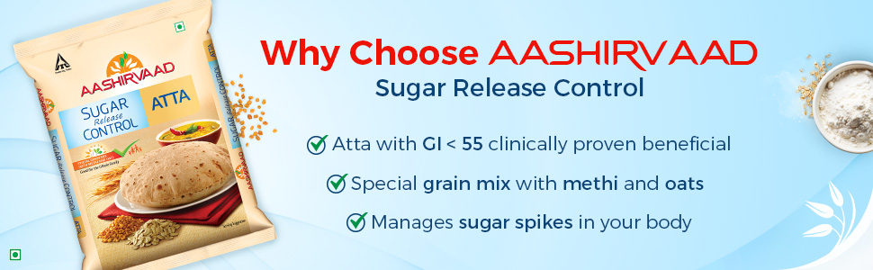 Aashirvaad Sugar Release Control Atta, 5kg Pack, Low GI Atta