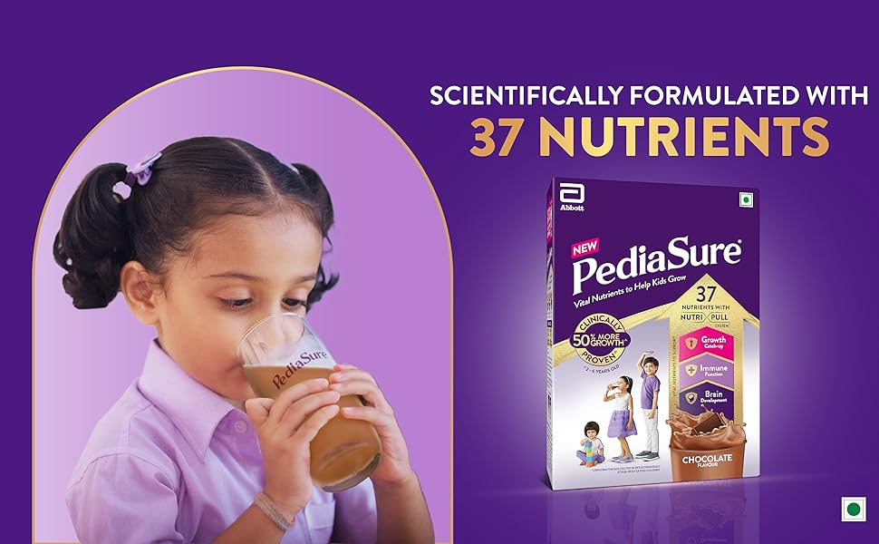 Pediasure Nutritional Drink Powder 1.9 kg, Chocolate, Scientifically Designed Nutrition for Supporting Kids Growth