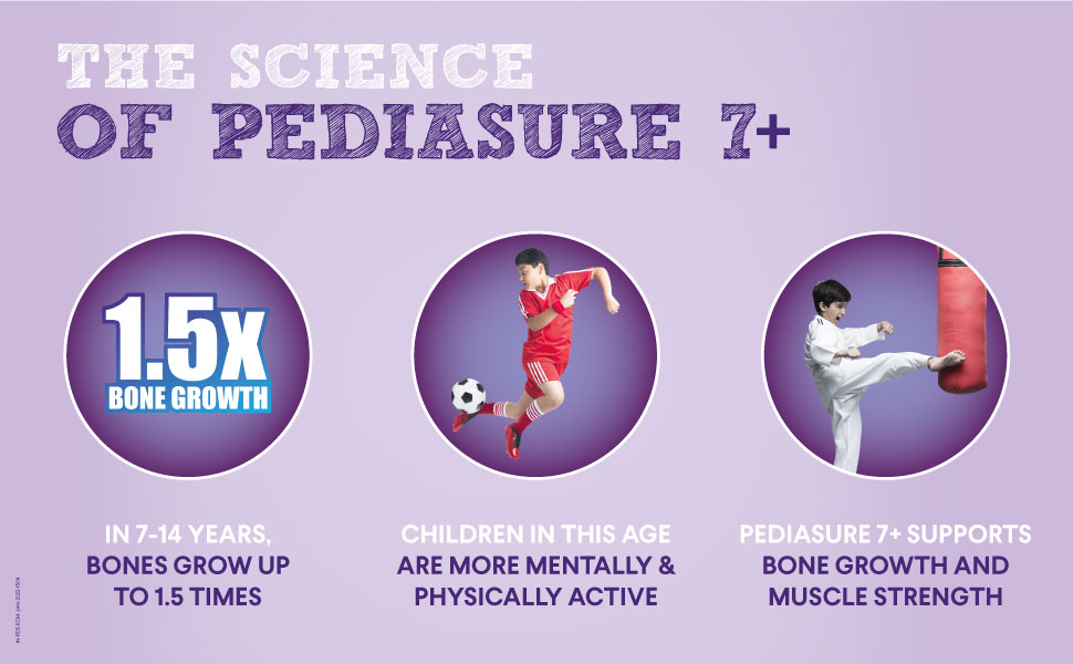 PediaSure 7+ Specialized Nutrition Drink Powder 400 Grams,Premium Chocolate Flavour With Oats & Almonds,For Growing Children,Supports Height Gain,Muscle Strength &Brain Development,1 Count