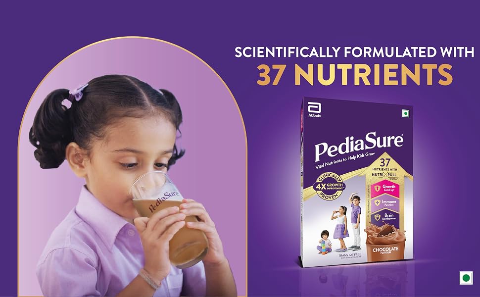 Pediasure Nutritional Drink Powder, Chocolate, Scientifically Designed Nutrition for Supporting Kids Growth 375g