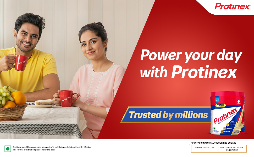 Protinex Creamy Vanilla, 200g | Get 40% daily protein requirement for strong muscles when prepared with 200ml milk | High Protein | Zero Added Sugar | Nutritional Drink for Men and Women