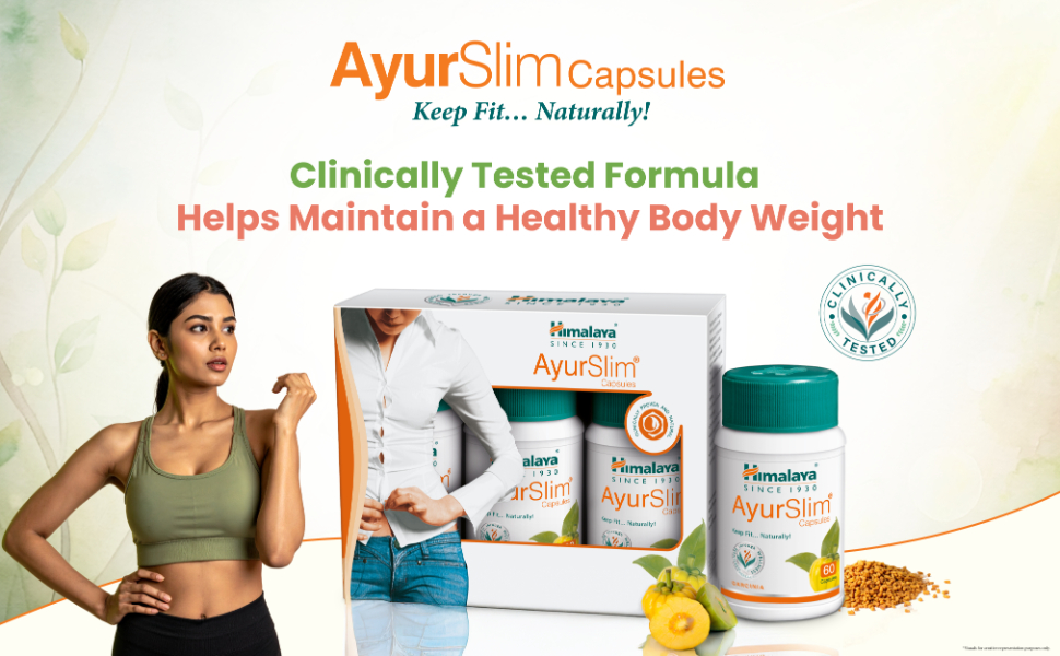 Himalaya Ayurslim Capsules, Helps Lose Weight Naturally, 60 Count