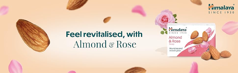 Himalaya Herbals  Almond & Rose Soap, 75gm