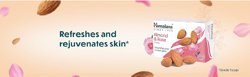 Himalaya Moisturizing Almond and Rose Soap, 125g