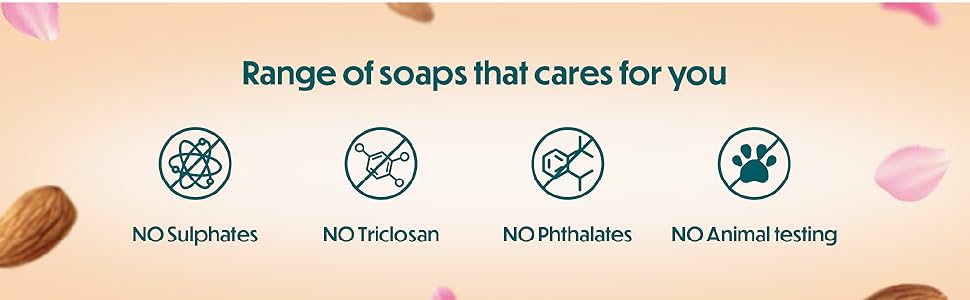 Himalaya Herbals Soap, Almond and Rose, 125g (Pack of 4, Save Rupees 20)