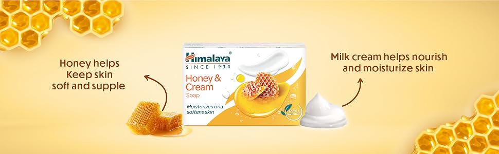 Himalaya Herbals Honey and Cream Soap, 125g (Pack of 4)