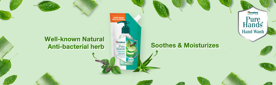 Himalaya Pure Hands | Moisturizing Tulsi and Aloe Hand Wash Refill - 750 ml